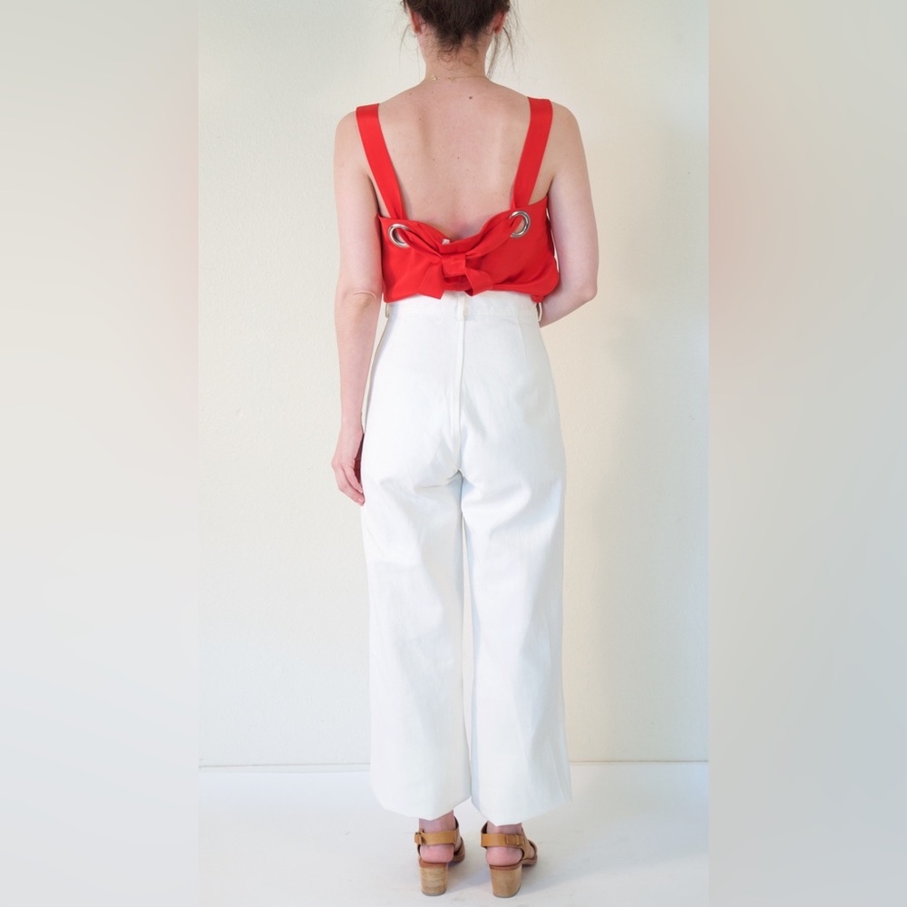 Caron Callahan White Wide Leg Pants - Picture 4 of 9